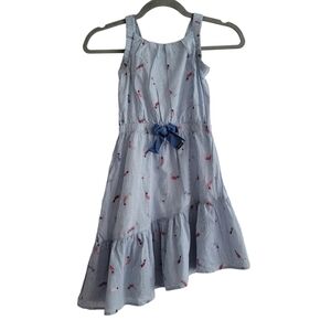 Catamini Girls 6 Asymmetrical Swimmer Stripe Sleeveless Dress